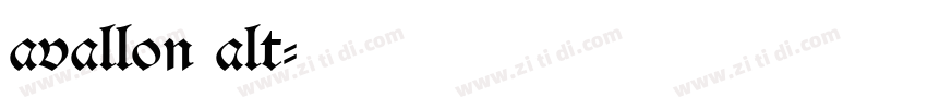 avallon alt字体转换